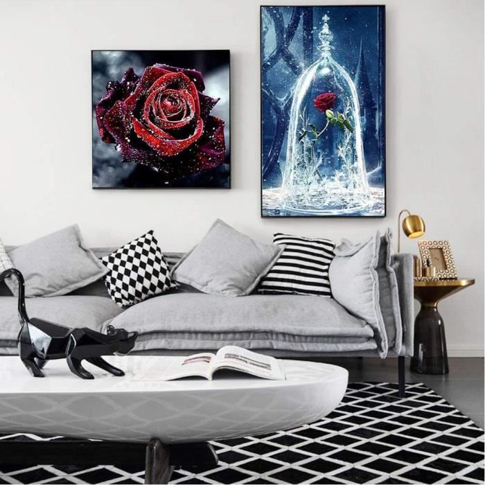 Kit Diamond Painting Château - 2 Toiles 30x40cm - Peinture Par Diamants Pour Adultes Et Enfants - Décoration Murale