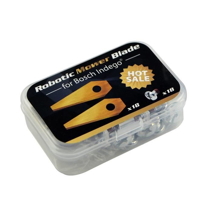 9 Lames Robot BOSCH Indego L: 49 Mm M: 19 Mm Épaisseur: 1,0 Mm
