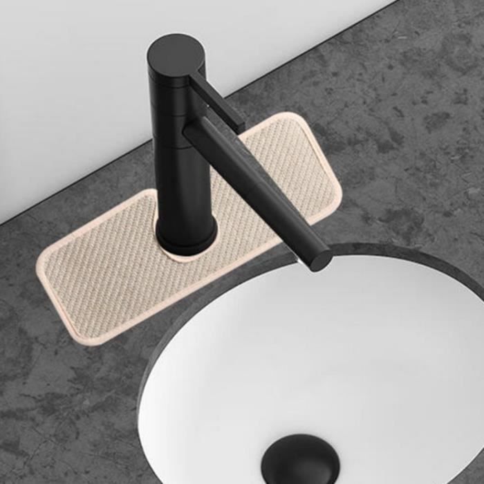 TRKETK Lot De 2 Tapis Absorbants Pour Robinet - En Polyester, Design Enveloppant, Antidérapant, Pour évier De Cuisine Ou Salle De Bain Tapis Absorbant Robinet Evier Cuisine