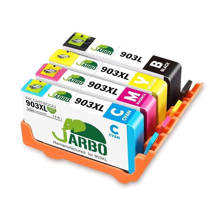 JARBO 903XL Pack 4 Cartouches Remanufacturéd Remplacer pour HP 903 903XL  Cartouches d'encre, Compatible avec HP Officejet 6950, H - Cdiscount  Informatique