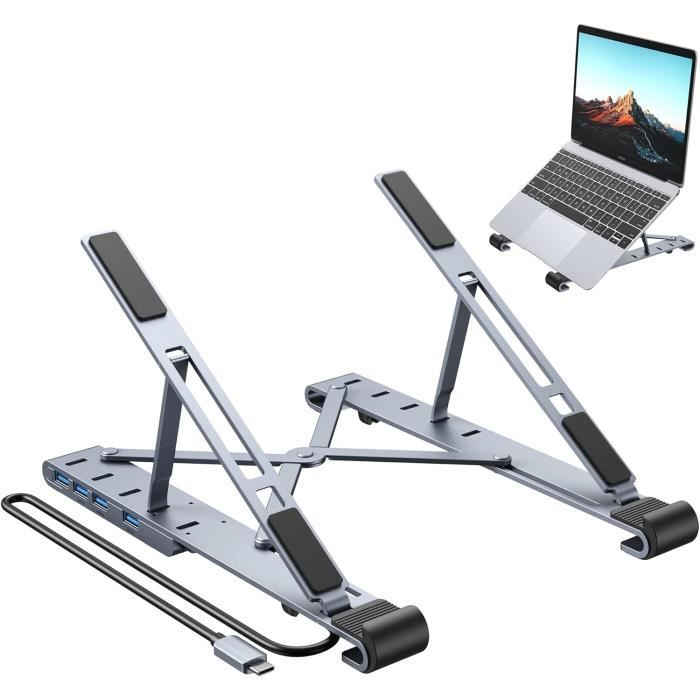 FROMCEO Support réglable pour ordinateur portable rotatif à 360 degrés en acier carbone pour ordinateur portable et tablette