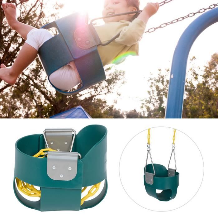 VEVOR Siège De Balançoire Bébé Avec Dossier Haut – Charge Max 68 Kg, Chaînes Et Mousquetons Inclus – Dès 3 Ans, Intérieur/Extérieur