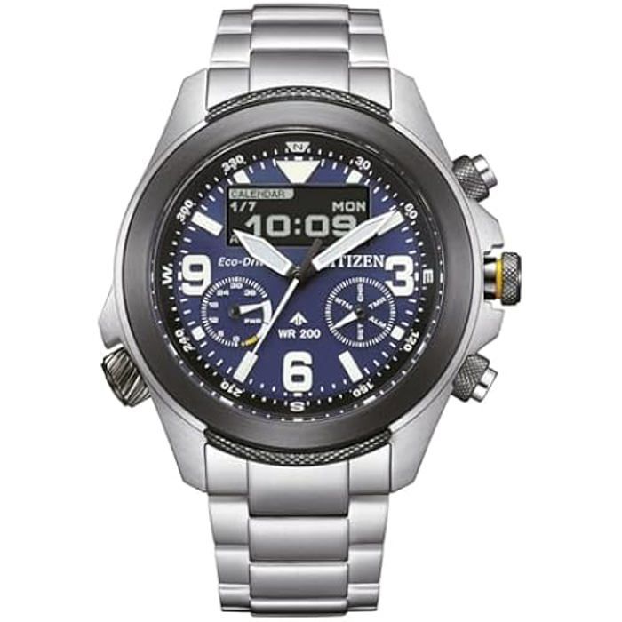 CITIZEN Promaster JV1006-51L Eco-Drive solaire Chronographe 43 mm acier inoxydable bracelet bleu