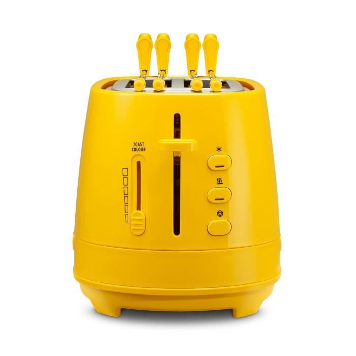 Grille-pain DELONGHI CTLAP2203 - 2 tranches - Jaune - Fonction dégivrage