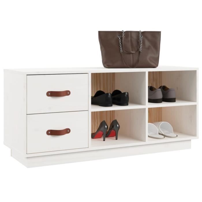 Banc à chaussures 80 x 24x45 Chêne