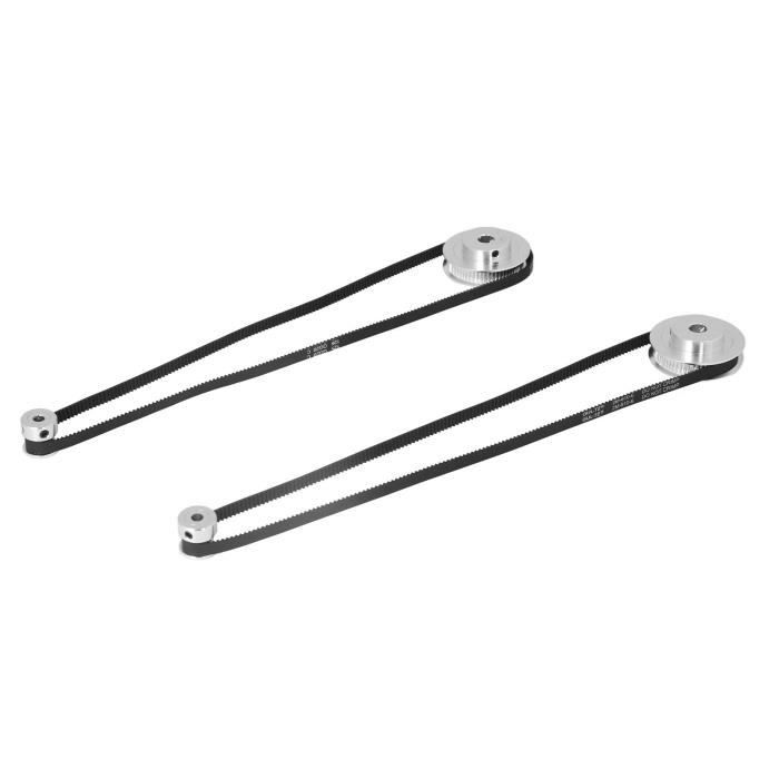 Poulies GT2 40 Dents – Lot De 2 Poulies Synchronisées Alésage 5 Mm, Pour Courroie 6 Mm – Compatible Imprimantes 3D, CNC, Fraiseuses