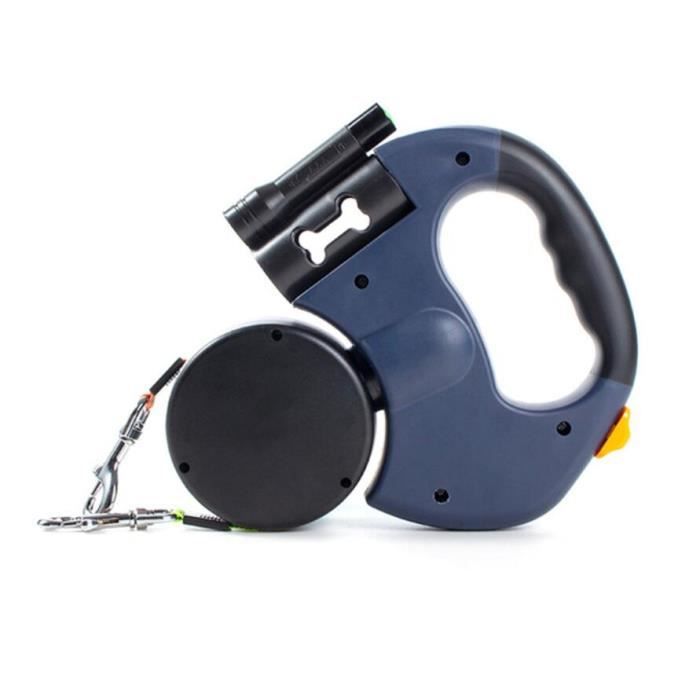 Comparer les prix de Laisse double pour chien - ECELEN - 3M - Rétractable - Nylon - Grand animal