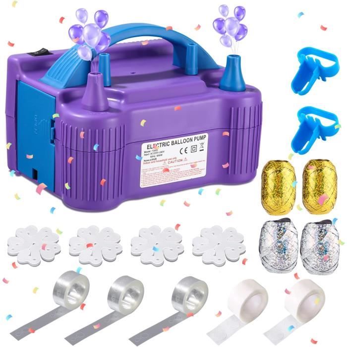 Pompe à Ballon électrique Weinsamkeit – Double Embout, Gonflage Lent Anti-éclatement, Légère, Pour Anniversaire, Mariage, Noël, Fêtes