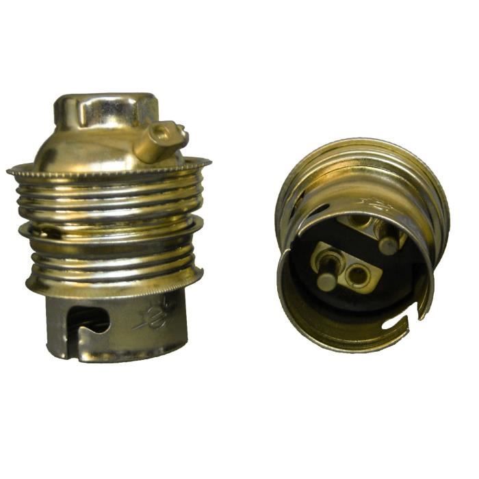 Paquet de 5 convertisseurs de douille dampoule B22 /à E14 Douille de douille B22 Passer au support de lampe adaptateur standard E14