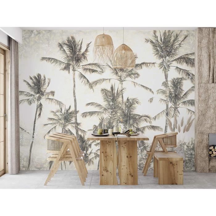 Papier Peint Panoramique Botanique Tropical 372 - Salon Chambre Cuisine Couloir Intisse 480 X 320 Cm Premium 90886316
