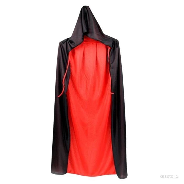Cape D'Halloween à Capuche Unisexe Longue - Taille S/M/L, Couleur Rouge - Idéale Pour Cosplay Et Fêtes Déguisées