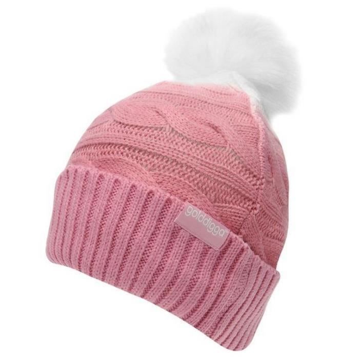 bonnet rose femme
