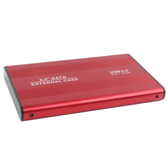 Disque Dur Externe Portable 2 To - Boîtier Alliage Aluminium, Interface USB 3.0, Transfert Jusqu'à 5 Gb/s