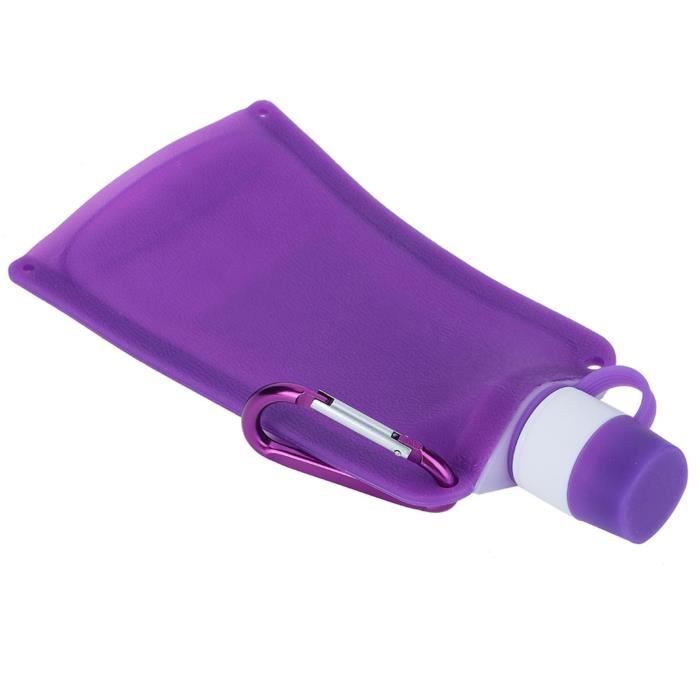 Bouteille D'eau Pliable Silicone 500 Ml - Réutilisable Et étanche