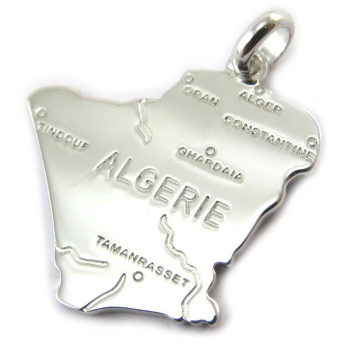 CHAÎNE G 50 cm PENDENTIF ALGÉRIE en ARGENT NEUF