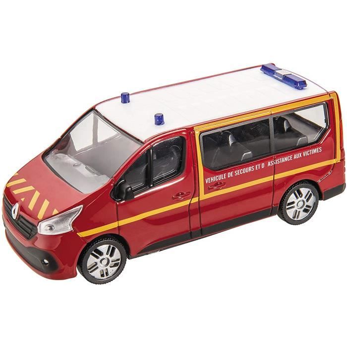 Renault Trafic VSAV Pompiers - Mondo Motors - 1:43 - Rouge - Jouet miniature