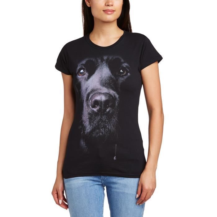Big Face Animal Labrador - T-shirt - Femme 1PSF1R Taille-38 Noir -  Cdiscount Prêt-à-Porter