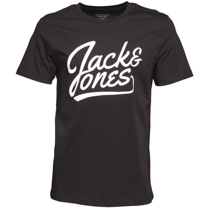 Homme Jack And Jones Tee Shirt Logo Noir