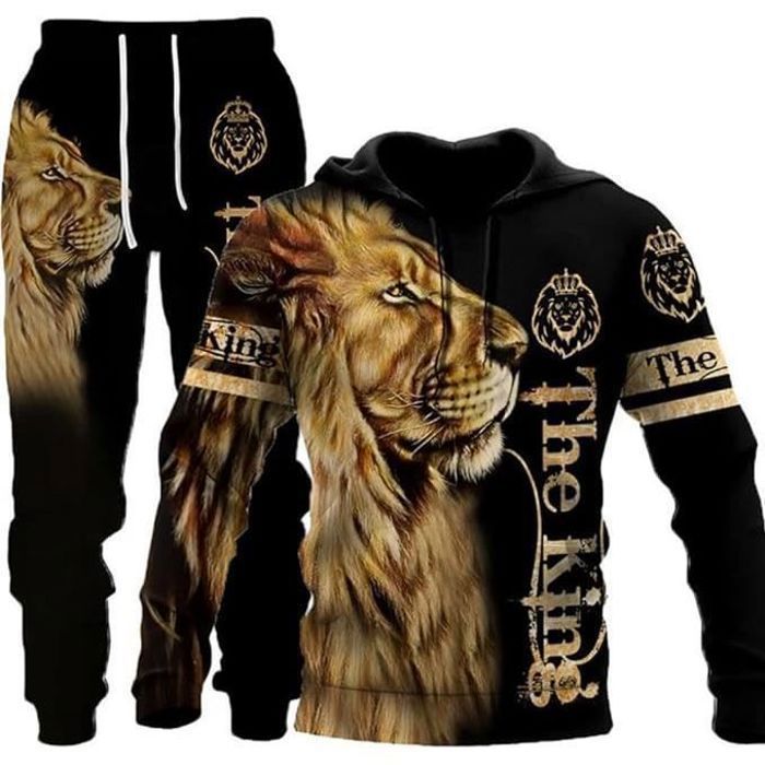 Survêtement Homme 2 Pièces Seiveini - Sweat à Capuche Et Pantalon Jogging, Style Streetwear Confortable Automne/Hiver