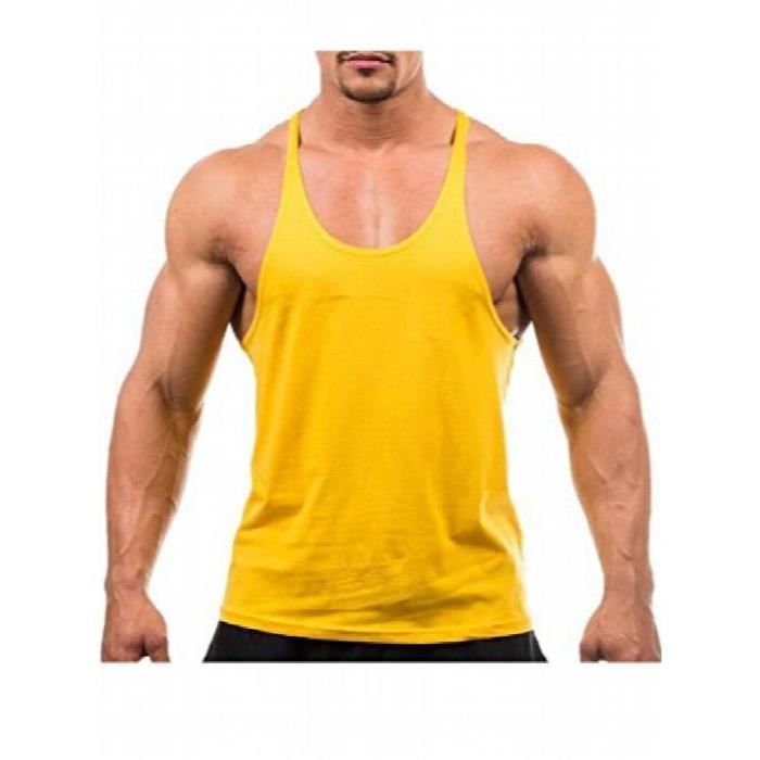 Débardeurs Sans Manches Pour Homme – Coton Extensible – Coupe Ajustée – Pour Sport, Entraînement Ou Superposition