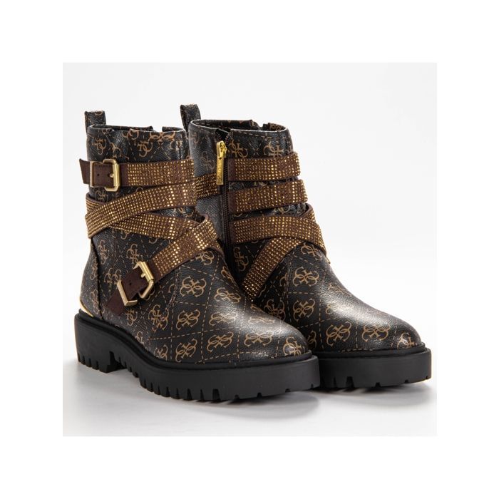 Guess Boots Guess Femme Ornina Marron cuir