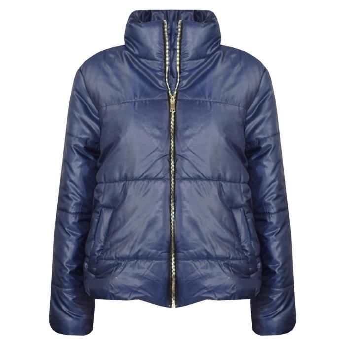 Doudoune Homme Hiver Matelassée - Coupe Slim, Capuche - Manteau épais Chaud - Fermeture Zippée, Cordon - Couleur Unie
