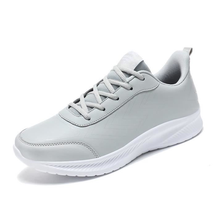 KIANII Baskets Pour Hommes Chaussures De Sport Basses À Lacets Grises Chaussures À La Mode Classiques