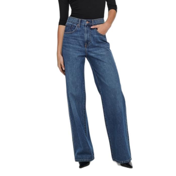 Jean Femme Denim & Co. Taille 12 L29 - Coupe Mom, Bleu, Coton Avec élasthanne (occasion)