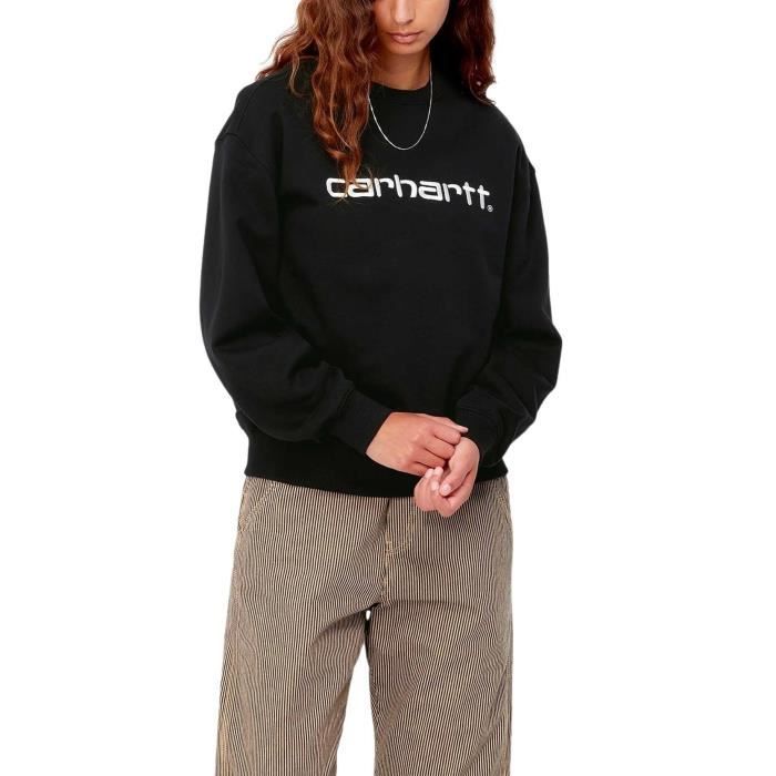 Sweat Logo Carhartt Noire pour Femme Noir Cdiscount Pr t Porter