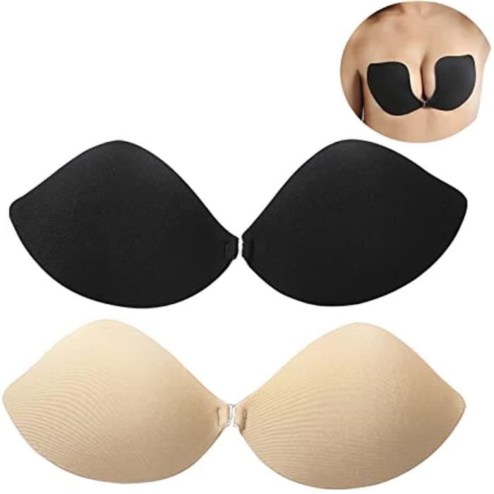 Soutien-gorge Adhésif Invisible Sans Bretelles - Effet Push-up, Réutilisable, Pour Robes Dos Nu Et Tenues Décolletées
