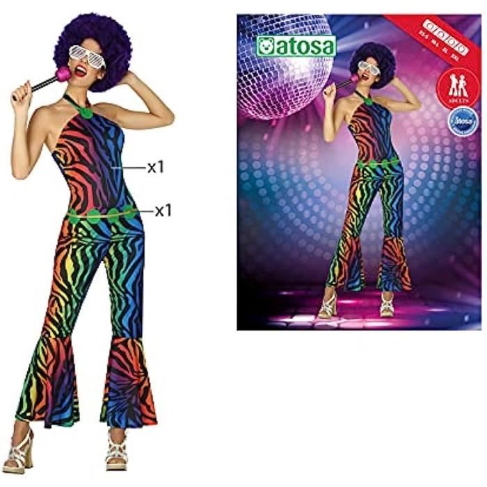 ATOSA Combinaison adulte Disco Femme Taille M/L déguisement halloween mardi gras fête noel