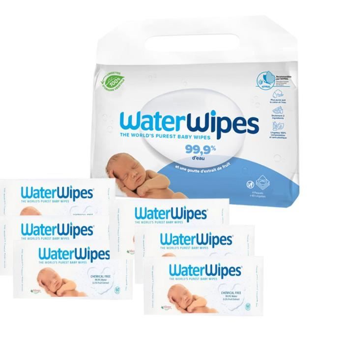 WaterWipes Lingettes à l'eau – Bébé Classique