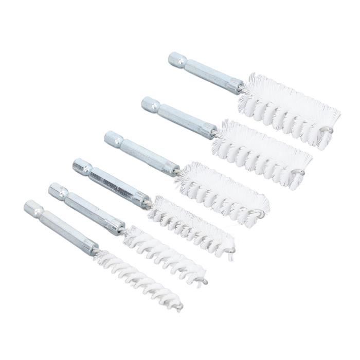 Lot De 8 Brosses De Nettoyage Pour Bouteilles Et Pailles - Longueurs 9 à 29 Cm - Manche Acier Inox, Poils Nylon