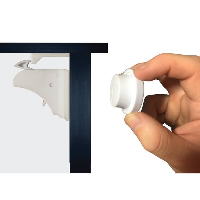 10 Verrous + 2 Cl/és Linkax Serrures de s/écurit/é pour B/éb/é Enfant Serrures//Verrous Magn/étique Bloque Placard Verrouillage de S/écurit/é pour Tiroir Cabinet