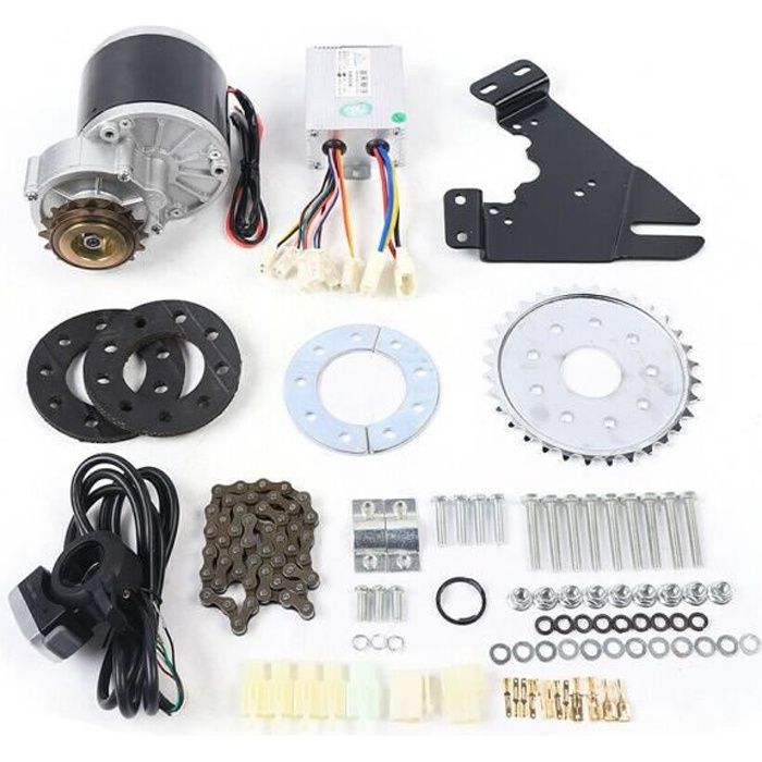 Kit de conversion de vélo électrique 24V 350W Kit de conversion de moteur de brosse de vélo électrique et roue libre