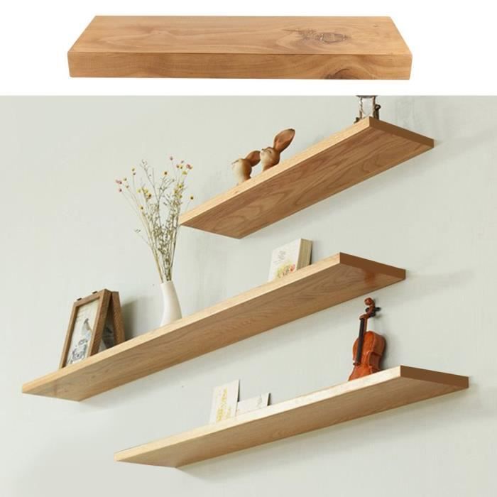 Etageres Flottantes En Bois Etagere Murale En Bois De Pin 60cm Achat Vente Etagere Murale Etageres Flottantes Moderne Cdiscount