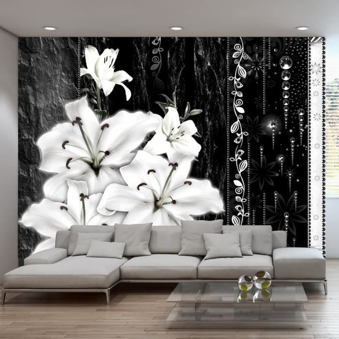 Papier peint Fleurs Crying lilies 100x70 cm - Papier peint panoramique ...