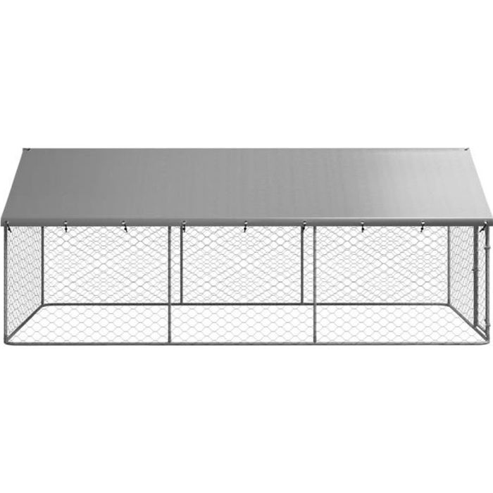 Meilleurs prix pour LEX Chenil extérieur avec toit pour chiens 400x200x150 cm - Qqmora - OVN29192