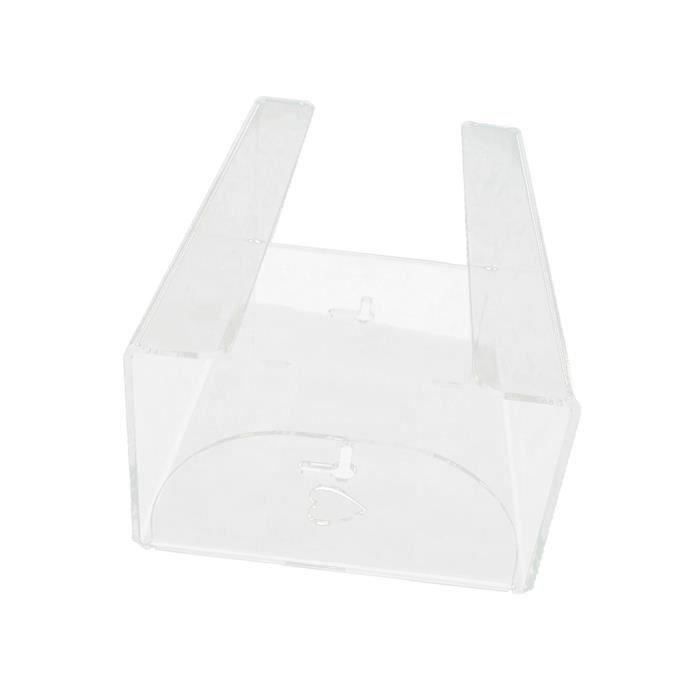 Support Mural Pour Boîte à Mouchoirs - Transparent, Design Moderne - 20,5 X 9,5 X 13 Cm - Salle De Bain, Cuisine