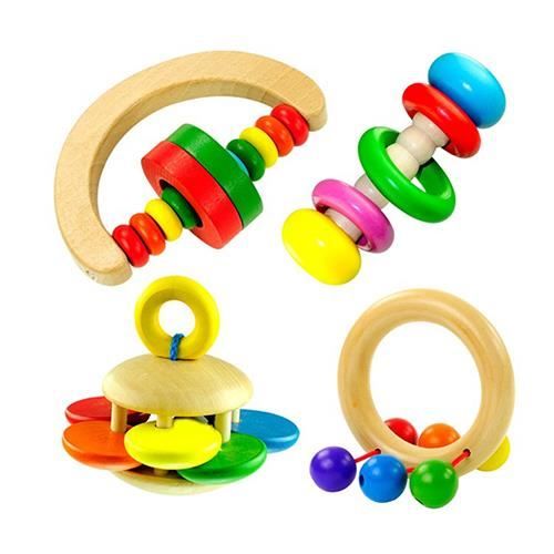 Hochet en bois - Infini coloré pour bébé | Mes Jouets en Bois