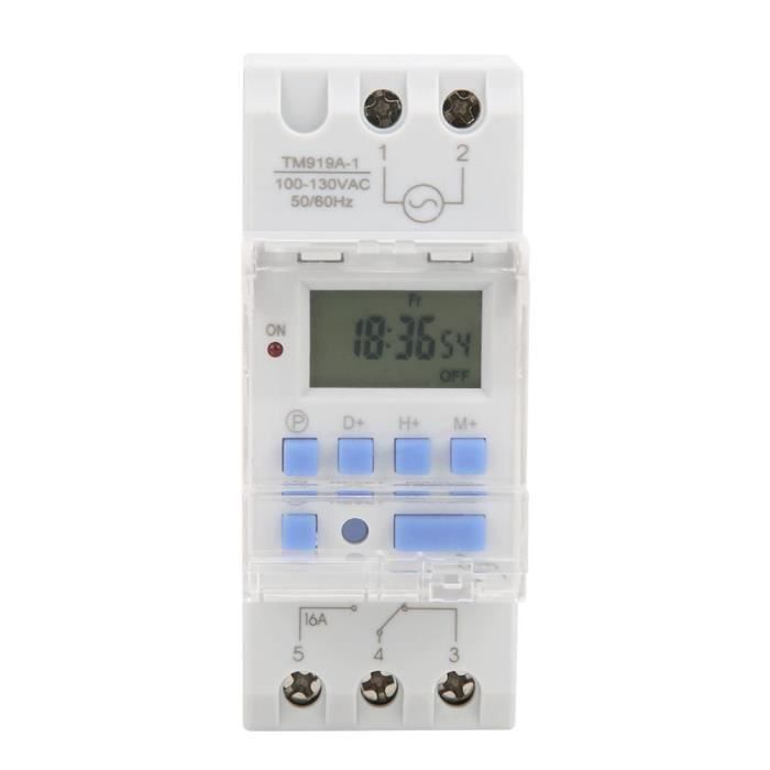 Commutateur de minuterie 12VDC 16A commutateur de Relais de Temps LCD électronique numérique Programmable LCD Micro-Ordinateur numérique Mini contrôle Interrupteur de minuterie d'alimentation CN101A Commutateur de minuterie 12VDC 16A commutateur de Relais de Temps LCD électronique numérique Programmable LCD Micro-Ordinateur numérique Mini contrôle Interrupteur de minuterie d'alimentation CN101A