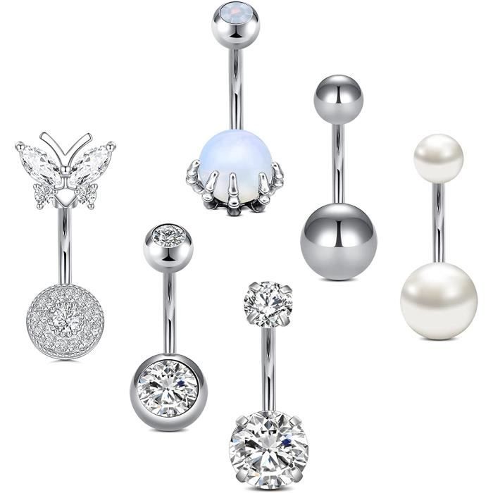 Incaton Piercing Nombril 14 Gauge Piercing au Nombril Piercing Bijoux