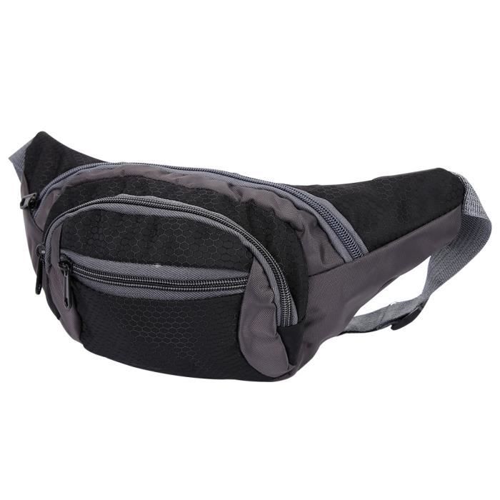 Sac Banane Sport Avec Porte-Gourde - Tissu Imperméable, Sangle Réglable, Pour Course à Pied, Randonnée, Vélo