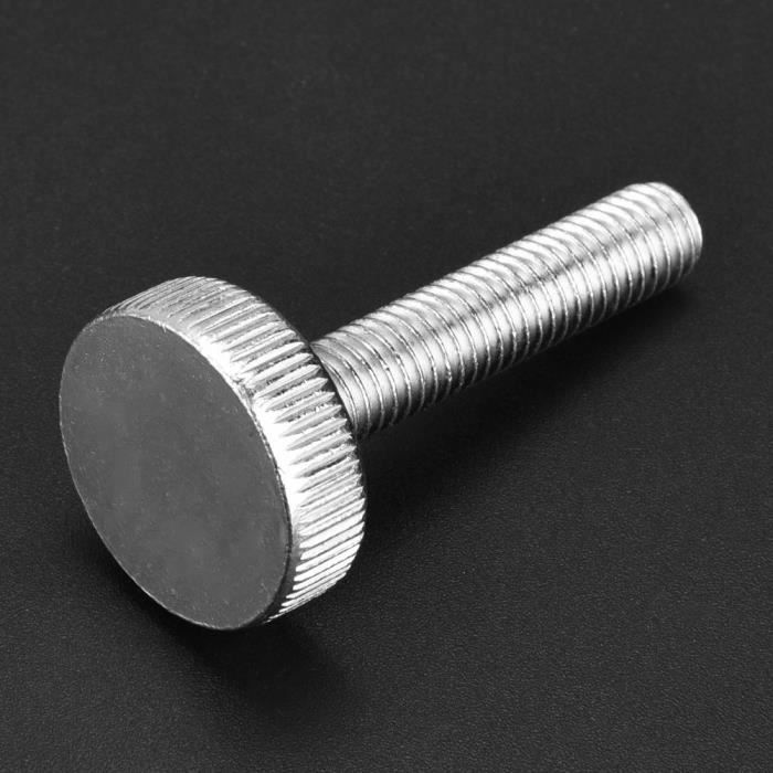 10 Boulons à Tête Moletée M8 - Acier Au Carbone Zingué - Longueur 18 Mm - Pour Serrage Manuel Fréquent