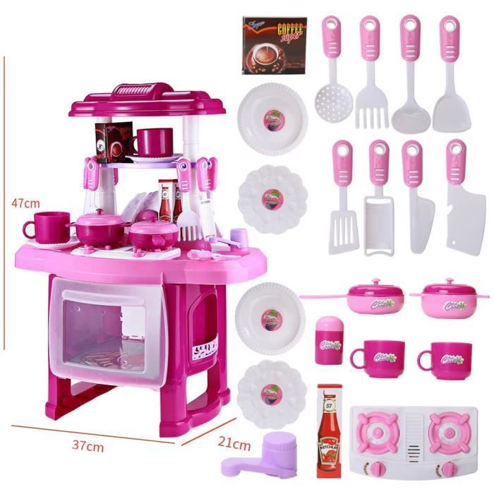 Jouets Simulation Menage Enfant De Role Jeu D Imitation Educatif Maison Cuisine Ensemble D Appareils Cadeau D Anniversaire Noel Cdiscount Jeux Jouets