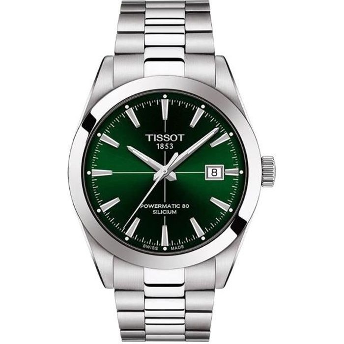 Montre Tissot Powermatic 80 Acier Cadran vert Étanche