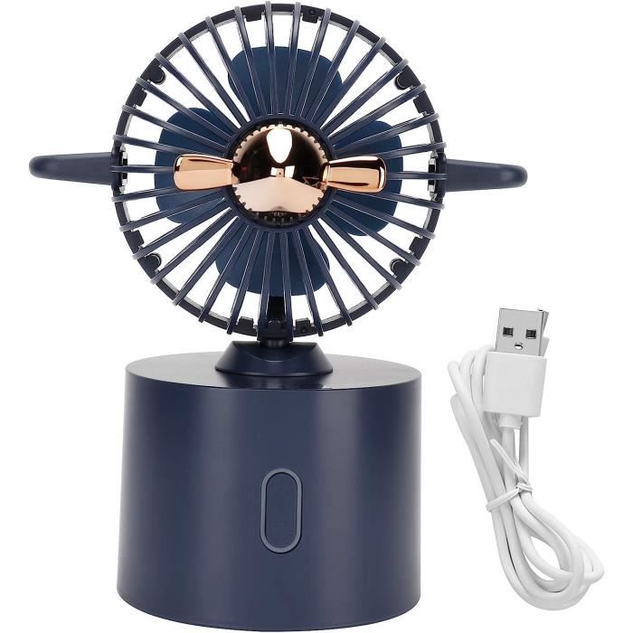 Mini Ventilateur Portatif à Manivelle, Chargement USB à Trois Vitesses