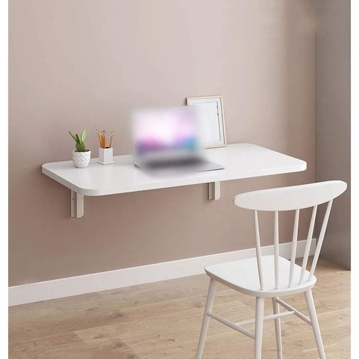 Table murale pliable en bois massif pour salle à manger idéale pour le salon ou la cuisine 4 couleurs et tailles