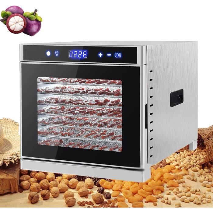 Déshydrateur Alimentaire Klarstein 1500W - 16 Grilles Inox - Minuterie 24H - Pour Fruits, Légumes, Viande