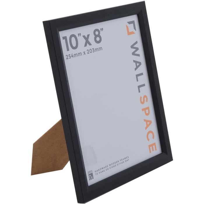 Cadre Photo Noir Sur Mesure 26x38 Cm (ou 38x26 Cm) - Moulure Bois 2 Cm, Verre Plexi, Crochets Inclus